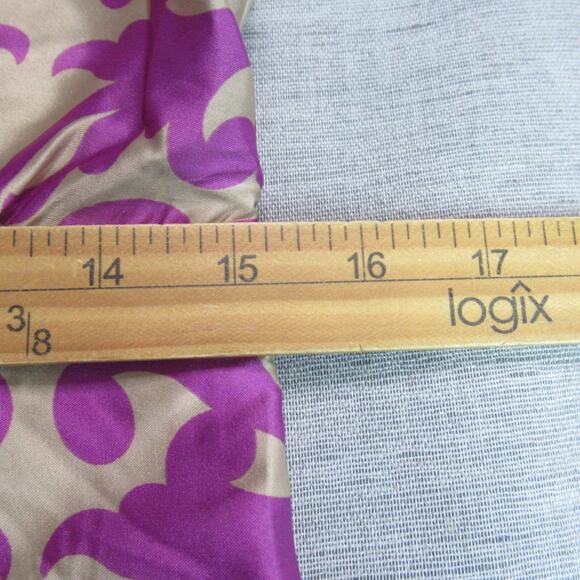 dELiAs Dress Womens Size 9 Purple Gray Tan Satin Conservative Elegant Cocktail - Picture 9 of 12